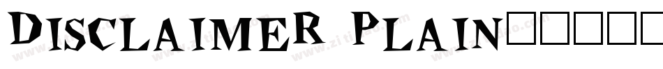 Disclaimer Plain字体转换